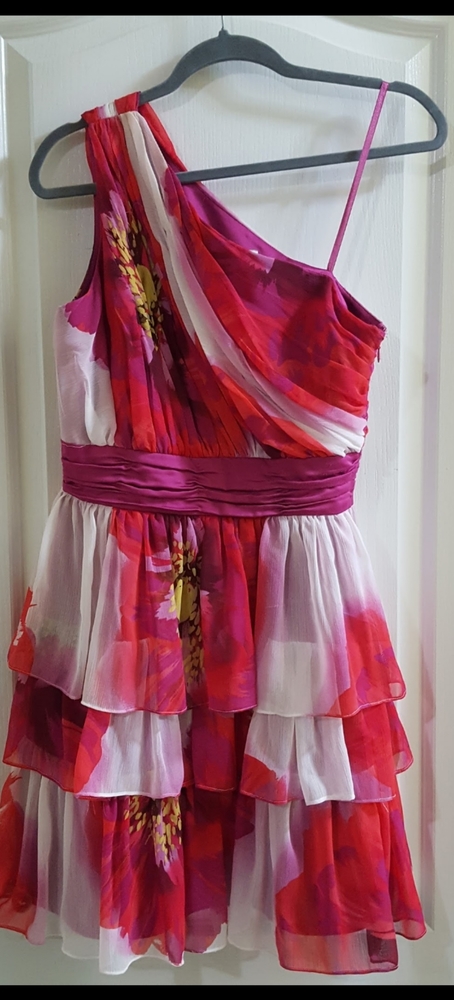 Elegant Floral One-Shoulder Dress